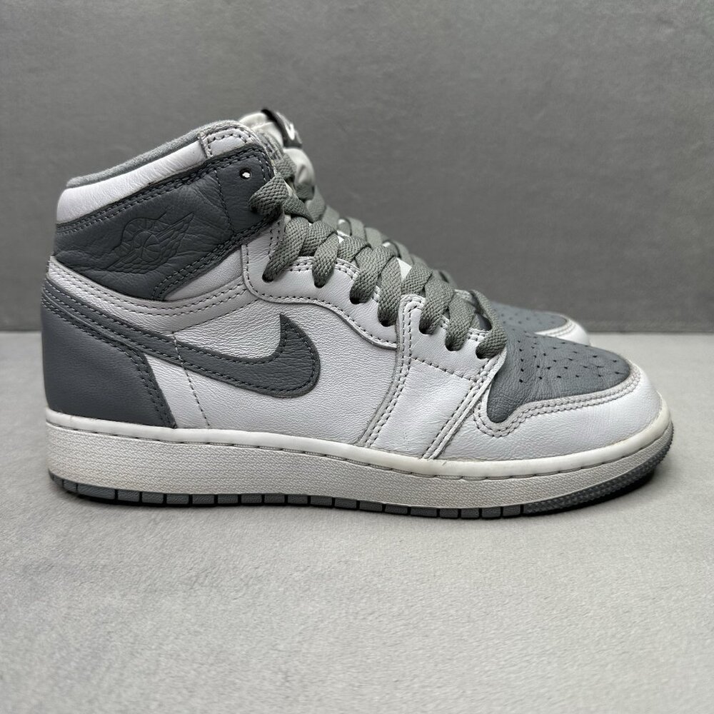 Womens 6.5 / 5Y‎ Nike Air Jordan 1 Retro High OG Stealth White 575441-180